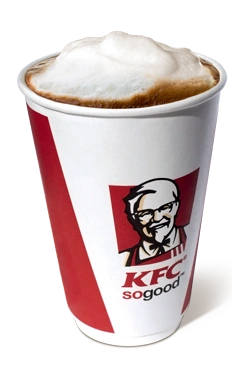 Original KFC coffee cup artwork.